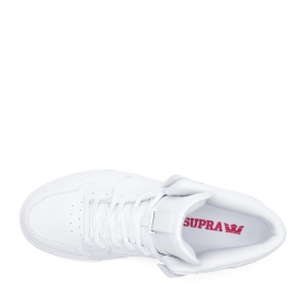 Supra Mens VAIDER White/White High Top Shoes | CA-75527